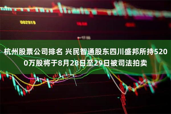 杭州股票公司排名 兴民智通股东四川盛邦所持5200万股将于8月28日至29日被司法拍卖